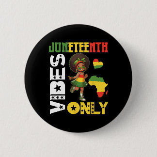 Badge Rond 5 Cm Fille Afro-Américaine Dansant Juneteenth Vibes Onl