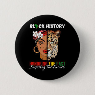 Badge Rond 5 Cm Fille Afro Hommage au Passé Inspirant le Futur His