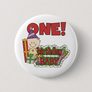 Badge Rond 5 Cm Fille Anniversaire T-shirts et cadeaux pour bébé