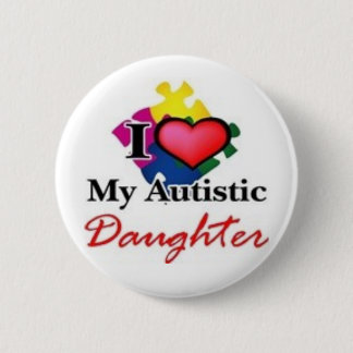 Badge Rond 5 Cm fille autiste