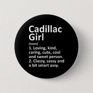 Badge Rond 5 Cm Fille Cadillac Mi Michigan Drôle Maison de Ville R