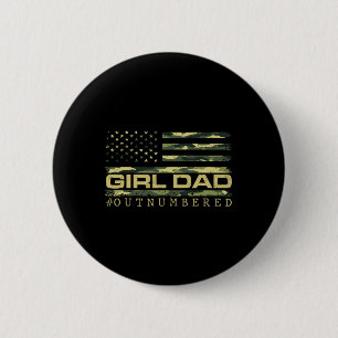 Badge Rond 5 Cm Fille Camo Papa Drapeau Américain Usa Papa Des Fil
