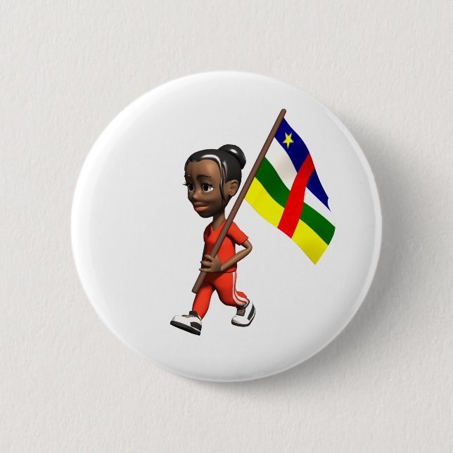 Badge Rond 5 Cm Fille centrafricaine (Devant)
