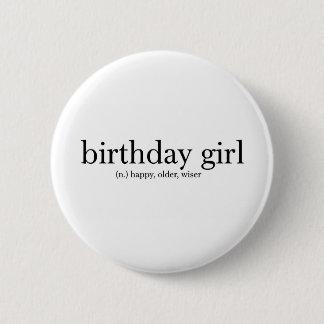 Badge Rond 5 Cm Fille d'anniversaire