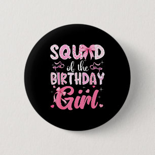 Badge Rond 5 Cm Fille d'anniversaire de l'équipe Design Coquette R