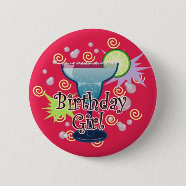 Badge Rond 5 Cm Fille d'anniversaire de margarita (Devant)