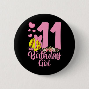 Badge Rond 5 Cm Fille de 11 ans Softll Team Coquette Rose Bow 1