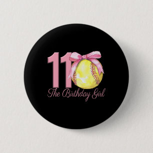 Badge Rond 5 Cm Fille de 11 ans Softll Team Coquette Rose Bow 1