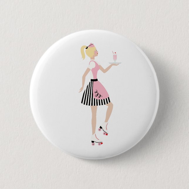 Badge Rond 5 Cm Fille de Carhop (Devant)