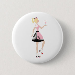 Badge Rond 5 Cm Fille de Carhop