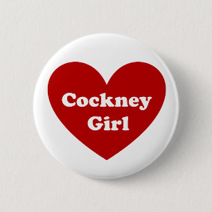 Badge Rond 5 Cm Fille de cockney