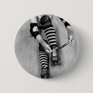 Badge Rond 5 Cm Fille de Derby de rouleau