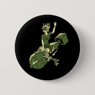 Badge Rond 5 Cm Fille de Derby de rouleau