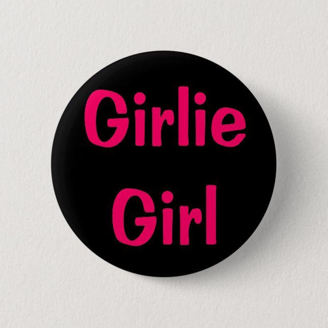 Badge Rond 5 Cm Fille de Girlie (Devant)