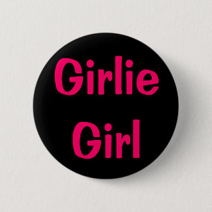 Badge Rond 5 Cm Fille de Girlie