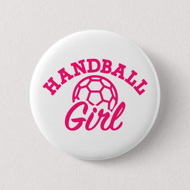 Badge Rond 5 Cm Fille de handball (Devant)