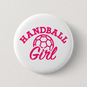 Badge Rond 5 Cm Fille de handball
