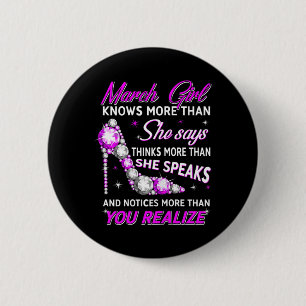 Badge Rond 5 Cm Fille de la Marche des Femmes Citation de Faits Dr
