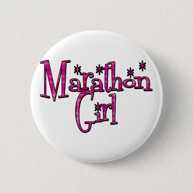 Badge Rond 5 Cm Fille de marathon (Devant)