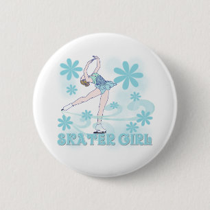 Badge Rond 5 Cm Fille de patineur