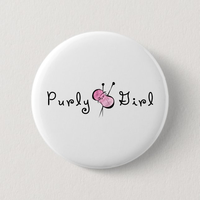 Badge Rond 5 Cm Fille de Purly (Devant)