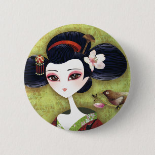 Badge Rond 5 Cm Fille de Sakura