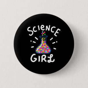 Badge Rond 5 Cm Fille de science Chimie Biologie Étudiant Enseigna