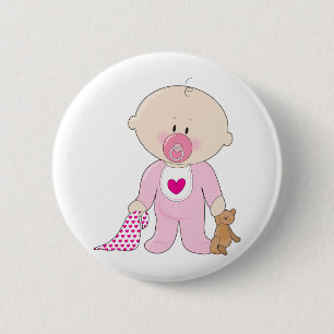 Badge Rond 5 Cm Fille de Soother de bébé