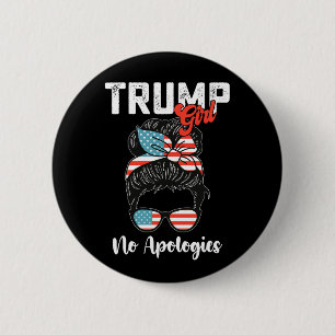 Badge Rond 5 Cm Fille de Trump Sans Excuses Élection Présidentiell