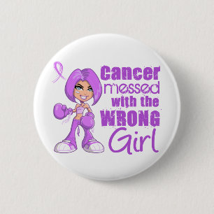 Badge Rond 5 Cm Fille de With Wrong du Général Cancer Messed