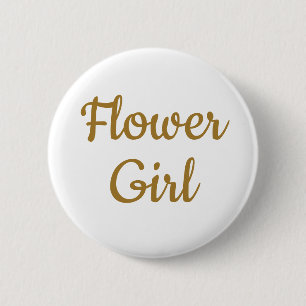 Badge Rond 5 Cm Fille des fleurs de mariage 