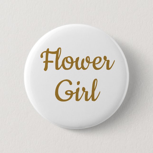 Badge Rond 5 Cm Fille des fleurs de mariage  (Devant)