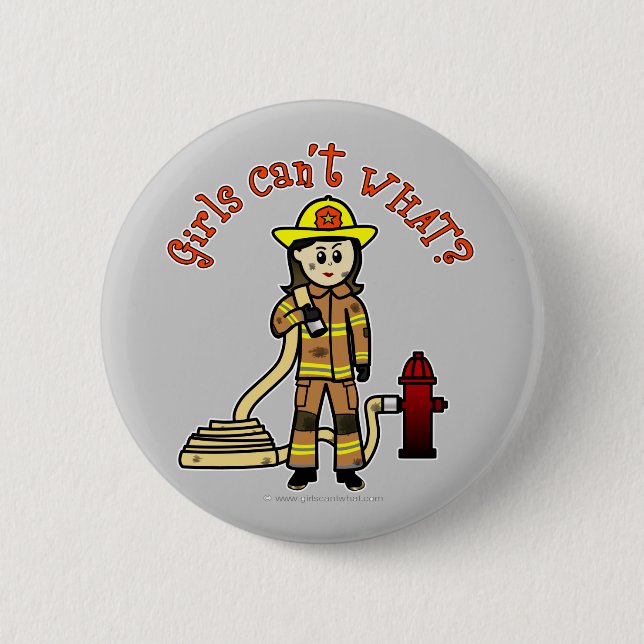 Badge Rond 5 Cm Fille des pompiers (Devant)