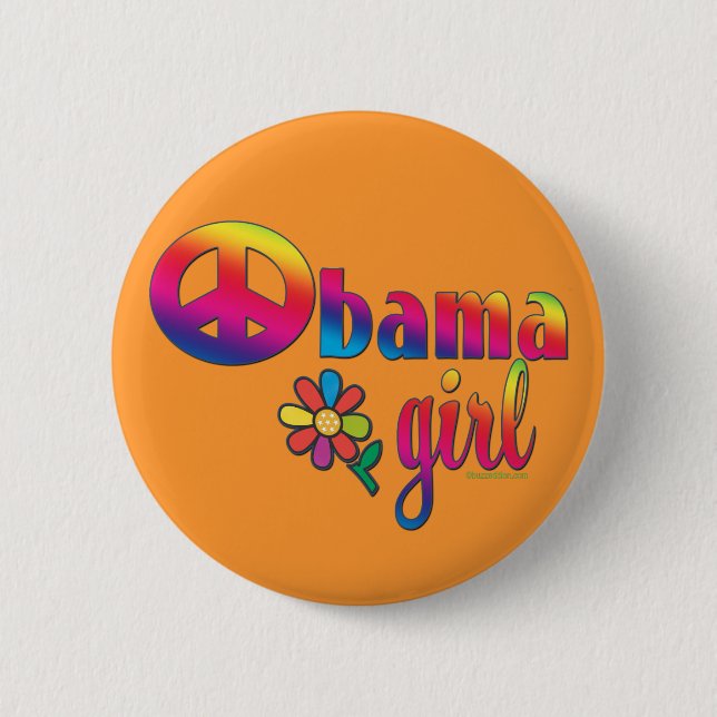 Badge Rond 5 Cm Fille d'Obama (Devant)