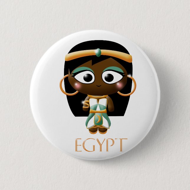 Badge Rond 5 Cm Fille égyptienne antique (Devant)