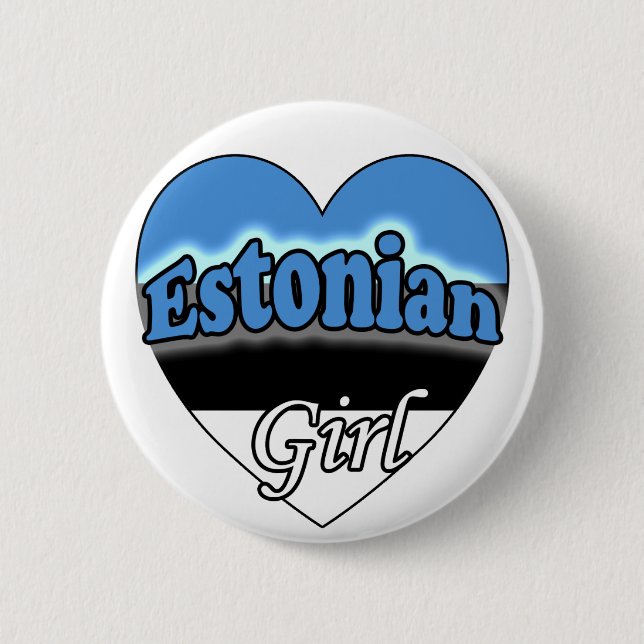 Badge Rond 5 Cm Fille estonienne (Devant)