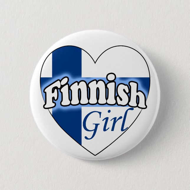 Badge Rond 5 Cm Fille finlandaise (Devant)