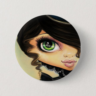 Badge Rond 5 Cm Fille gothique - Mina