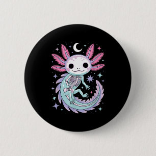 Badge Rond 5 Cm Fille gothique pastel kawaii adorable squelette ax