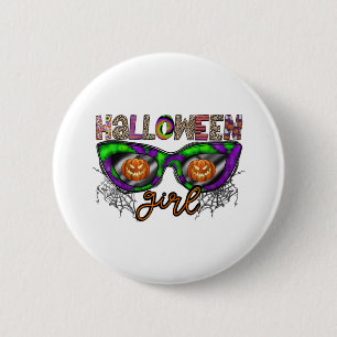 Badge Rond 5 Cm Fille Halloween