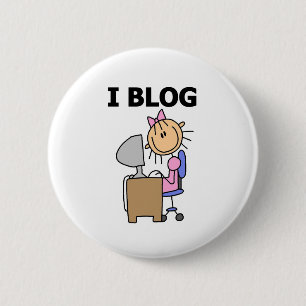 Badge Rond 5 Cm Fille je blogue