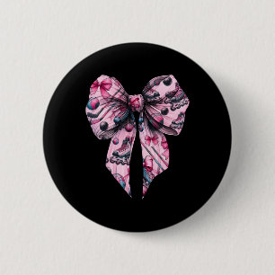 Badge Rond 5 Cm Fille joueuse de hockey en ligne à nœud coquette M