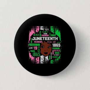 Badge Rond 5 Cm Fille Mignonne Aka Juneteenth Tee Histoire Noire A