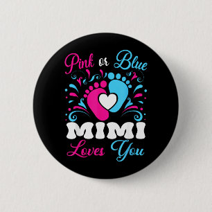 Badge Rond 5 Cm Fille ou Garçon Révélation de Sexe de Bébé Mimi Lo