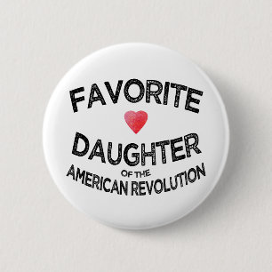 Badge Rond 5 Cm Fille préférée Révolution américaine États-Unis pa