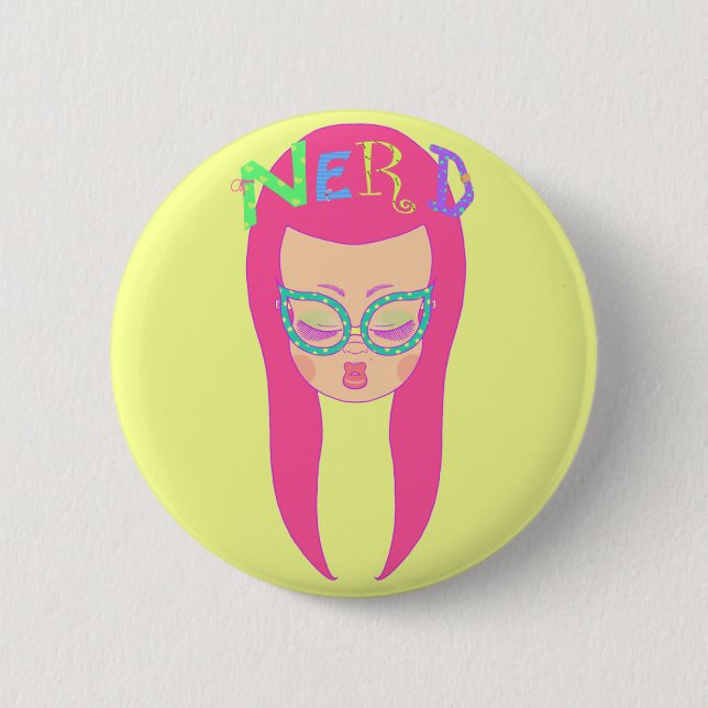 Badge Rond 5 Cm Fille ringarde (Devant)
