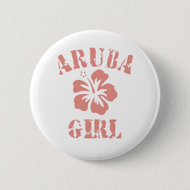 Badge Rond 5 Cm Fille rose Aruba (Devant)