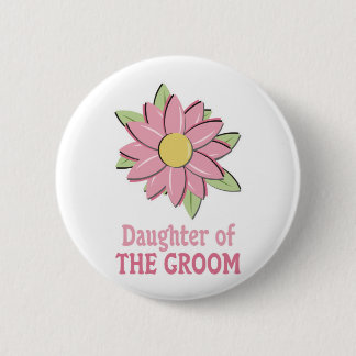 Badge Rond 5 Cm Fille rose de marié de fleur