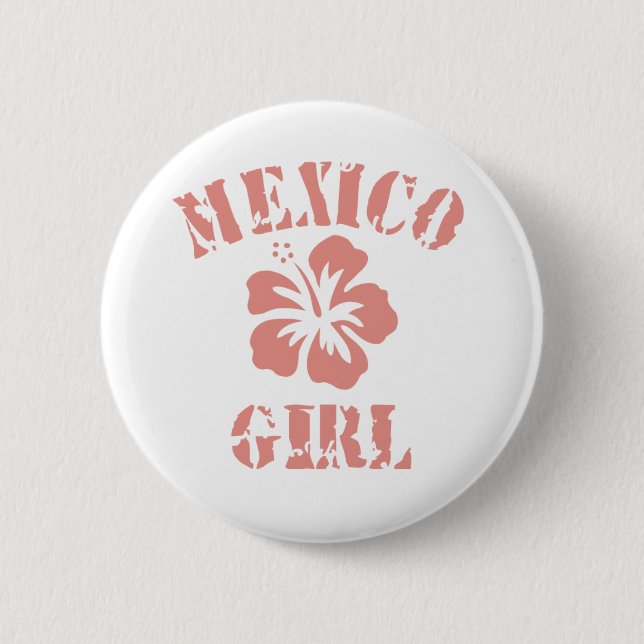 Badge Rond 5 Cm Fille rose du Mexique (Devant)