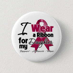 Badge Rond 5 Cm Fille - ruban de myélome multiple